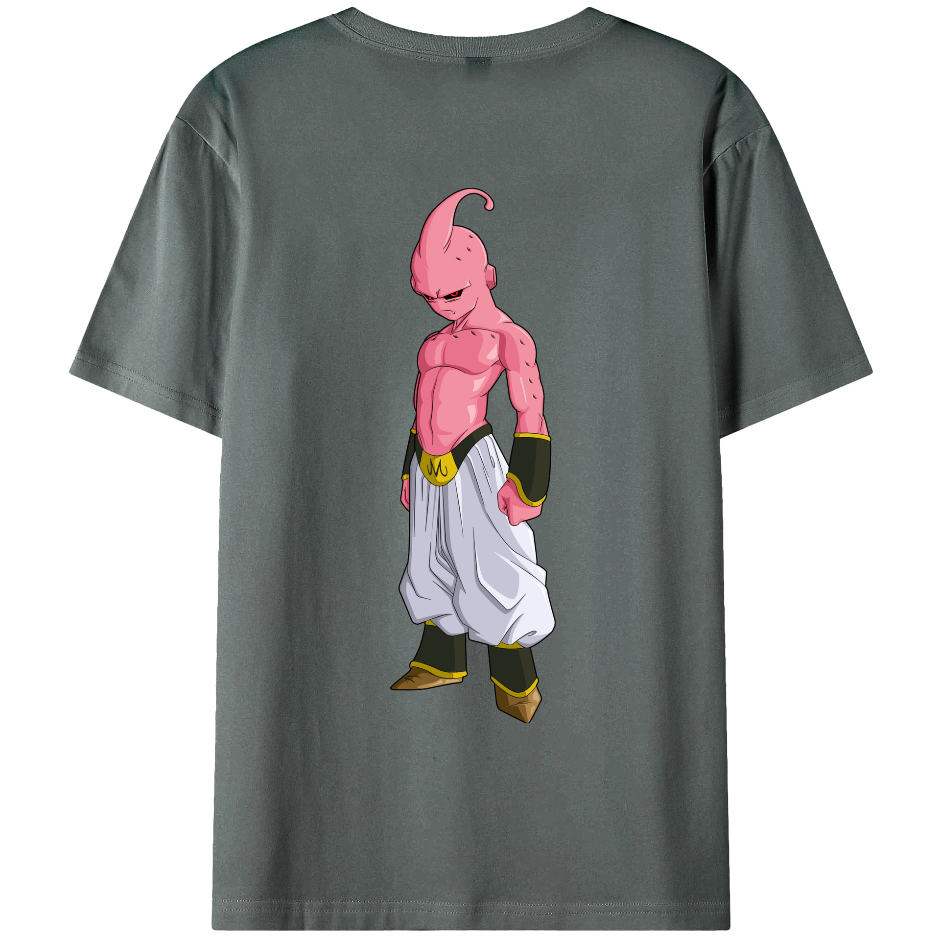 （画像用） ドラゴンボール 魔人ブウ DRAGON BALL Majin Buu 綿100％ メンズ半袖Tシャツ（バックプリント） 通気性